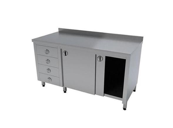 Çalışma Tezgahı Dolaplı Taban Raflı Blok Çekmeceli