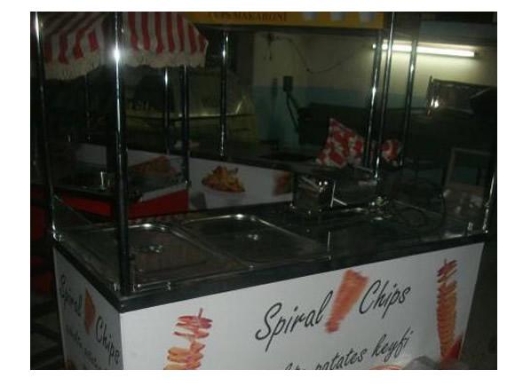 Çift Deep Fryerlü çubukta patates standı