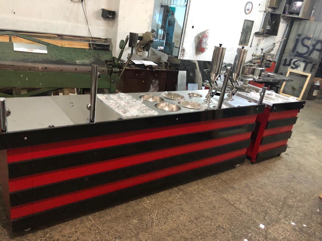 çikolatalı Lokma Tezgahı   2 Adet çikolata Dolum Makinesi   Lokma Sunum Tezgahı