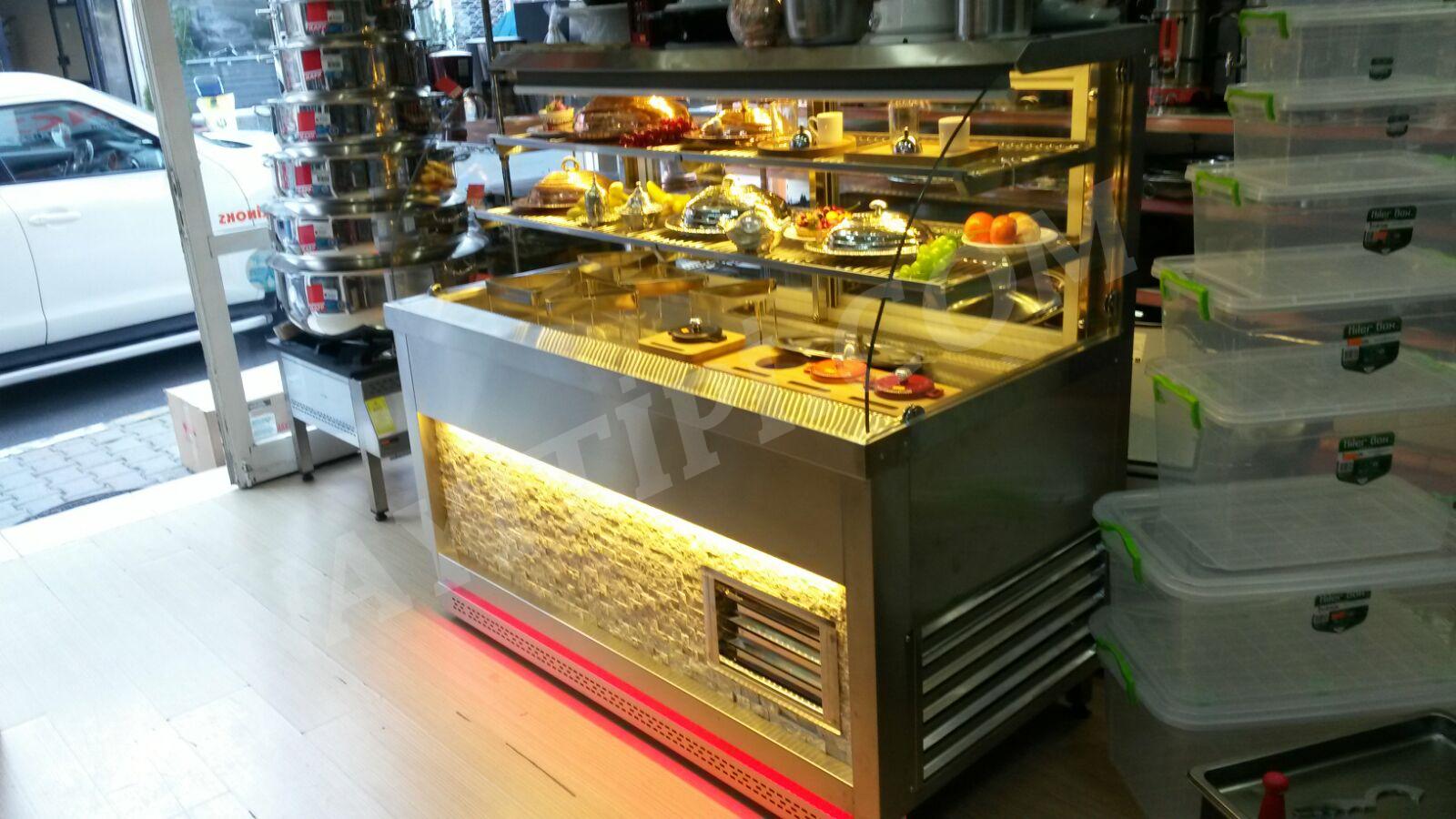 Önü Açık Perdeli Salatbar