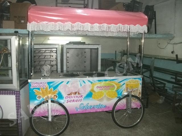 çubukta Patates  Pamuk şeker Bardakta Mısır  Popcorn Arabası