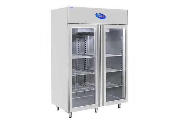 1400 Lt Çift Kapılı Camlı Dikey Buzdolabı