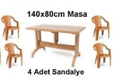 140x80cm Plastic Table Chair Setı - Thumbnail 2