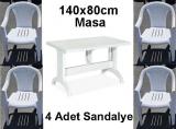 140x80cm Plastic Table Chair Setı - Thumbnail 2