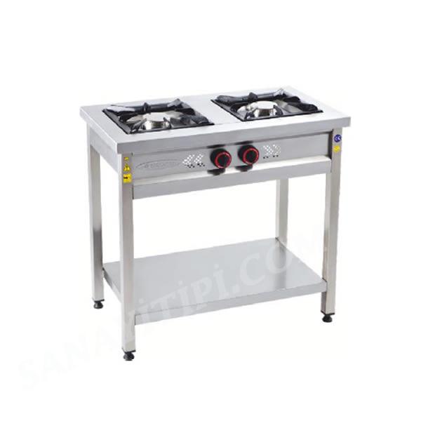 2 Gözlü Taban Raflı Ce Belgeli Ocak