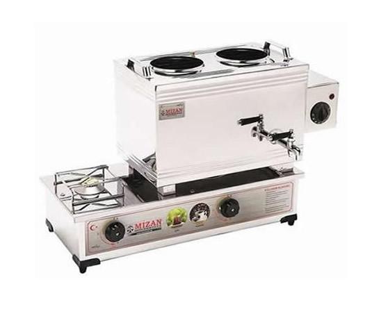 20 Lt Elektrikli Gazlı çay Kazanı Ocağı 2 Demlik