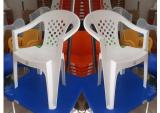 White Armchair Plastic Garden Chair - Thumbnail 2
