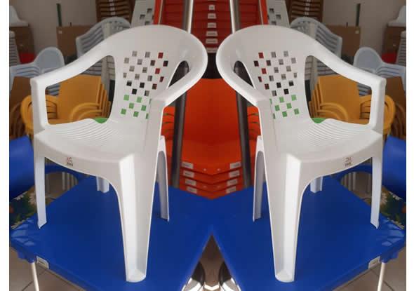 White Armchair Plastic Garden Chair