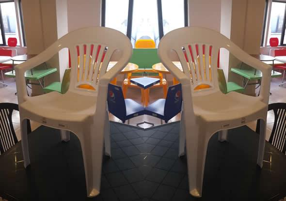 White Armchair Standard Plastic Garden Chair