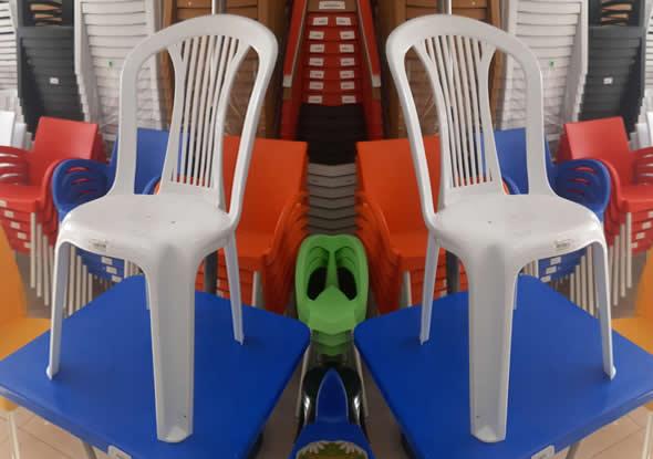 White Plastic Garden Chair