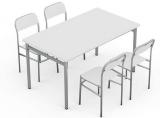White Yemekhane Verzalit 140x80 Table Setı - Thumbnail 2