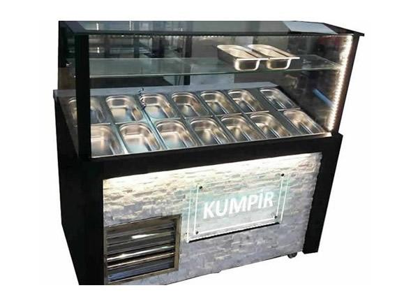 Düz Tip Dekoratif Kumpir Dolabı