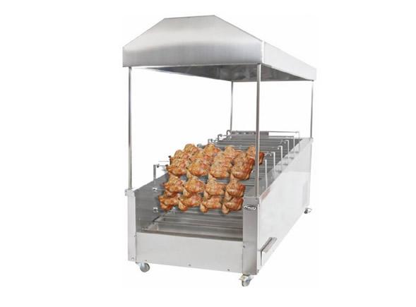 Doğalgazlı Lavtaşlı Tavuk Çevirme Makinesi
