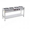endüstriyel mutfak Cookerları 4 Gözlü Sıralı Taban Shelflı Ocağı - Thumbnail 2