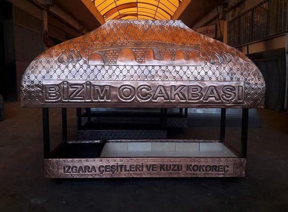 Etrafı Açık Bakır Davlumbaz Ocakbaşı