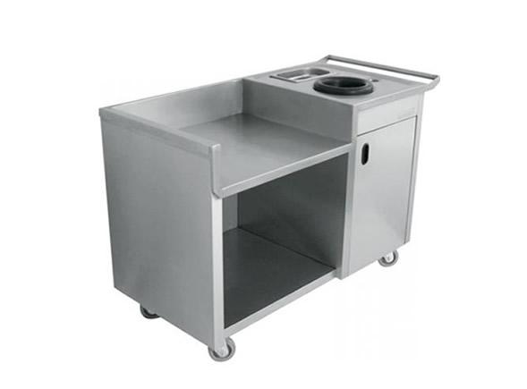 Hareketli Bulaşık Sıyırma Tezgahı