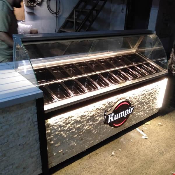 Kasa Bölümlü Kumpir Dolabı