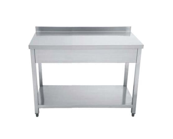 Paslanmaz Çelik Çalışma Tezgahı Taban Raflı 110x60x85cm