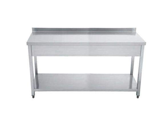 Paslanmaz Çelik Çalışma Tezgahı Taban Raflı 150x60x85cm