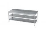 Stainless Steel Çalışma Counterı Taban & Ara Shelflı 200x60x85cm - Thumbnail 2