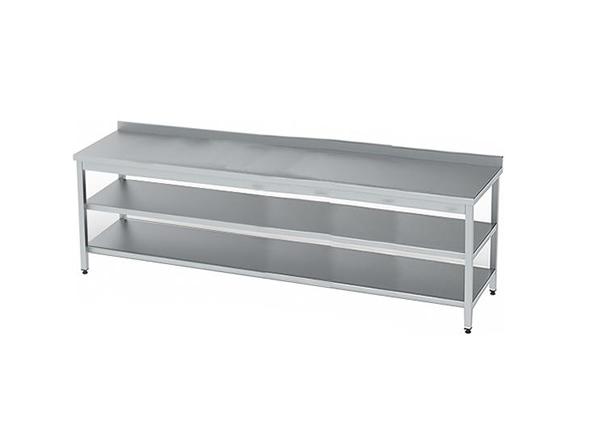 Paslanmaz Çelik Çalışma Tezgahı Taban ve Ara Raflı 230x60x85cm