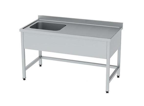 Paslanmaz Çelik Tek Evyeli Çalışma Tezgahı 160x60x85cm