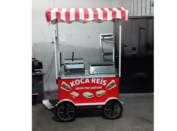 Seyyar Tüplü Tost Köfte Izgara Arabası